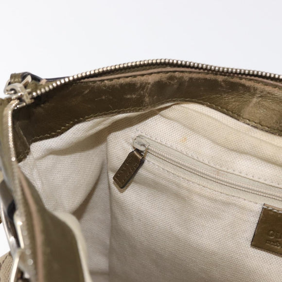 GUCCI GG Canvas Hand Bag 2way Beige Gold 247902 Auth ka205
