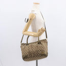 GUCCI GG Canvas Hand Bag 2way Beige Gold 247902 Auth ka205-24