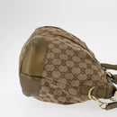 GUCCI GG Canvas Hand Bag 2way Beige Gold 247902 Auth ka205-3