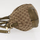 GUCCI GG Canvas Hand Bag 2way Beige Gold 247902 Auth ka205-4