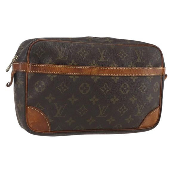 LOUIS VUITTON Monogram Compiegne 28 Clutch Bag M51845 LV Auth ka2050