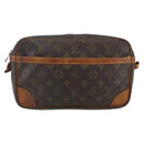 LOUIS VUITTON Monogram Compiegne 28 Clutch Bag M51845 LV Auth ka2050-13