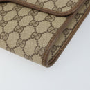 GUCCI GG Supreme Shoulder Bag PVC Beige Gold Auth ka2051-10