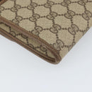 GUCCI GG Supreme Shoulder Bag PVC Beige Gold Auth ka2051-13