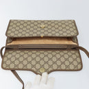 GUCCI GG Supreme Shoulder Bag PVC Beige Gold Auth ka2051-15