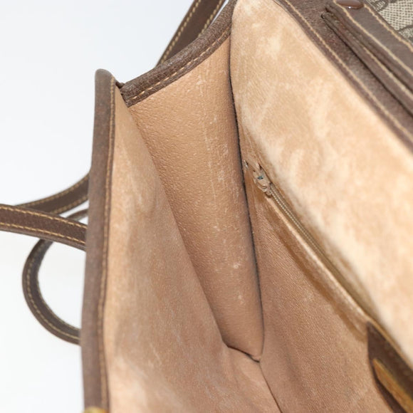 GUCCI GG Supreme Shoulder Bag PVC Beige Gold Auth ka2051