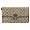 GUCCI GG Supreme Shoulder Bag PVC Beige Gold Auth ka2051-2