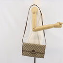 GUCCI GG Supreme Shoulder Bag PVC Beige Gold Auth ka2051-23