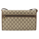GUCCI GG Supreme Shoulder Bag PVC Beige Gold Auth ka2051-3