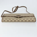 GUCCI GG Supreme Shoulder Bag PVC Beige Gold Auth ka2051-9