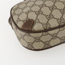 GUCCI GG Supreme Web Sherry Line Bag PVC Beige Gold 89 02 066 Auth ka2054-13