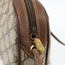 GUCCI GG Supreme Web Sherry Line Bag PVC Beige Gold 89 02 066 Auth ka2054-14