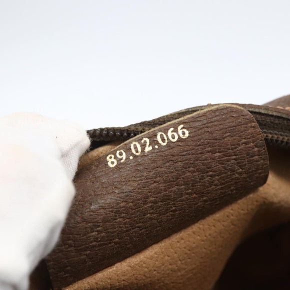GUCCI GG Supreme Web Sherry Line Bag PVC Beige Gold 89 02 066 Auth ka2054