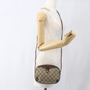 GUCCI GG Supreme Web Sherry Line Bag PVC Beige Gold 89 02 066 Auth ka2054-20