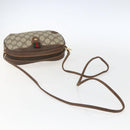 GUCCI GG Supreme Web Sherry Line Bag PVC Beige Gold 89 02 066 Auth ka2054-7