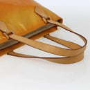 LOUIS VUITTON Monogram Vernis Houston Hand Bag Jaune M91121 LV Auth ka2056-7