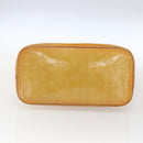 LOUIS VUITTON Monogram Vernis Houston Hand Bag Jaune M91121 LV Auth ka2056-5