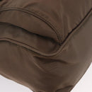PRADA Shoulder Bag Nylon Brown Silver Auth ka2057-15