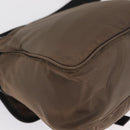PRADA Shoulder Bag Nylon Brown Silver Auth ka2057-17
