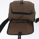 PRADA Shoulder Bag Nylon Brown Silver Auth ka2057-9