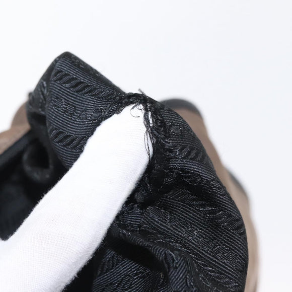 PRADA Shoulder Bag Nylon Brown Silver Auth ka2057