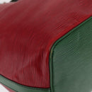 LOUIS VUITTON Epi Petit Noe Shoulder Bag Bicolor Green Red LV Auth ka2062-15