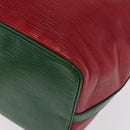 LOUIS VUITTON Epi Petit Noe Shoulder Bag Bicolor Green Red LV Auth ka2062-16