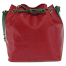 LOUIS VUITTON Epi Petit Noe Shoulder Bag Bicolor Green Red LV Auth ka2062-13