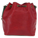 LOUIS VUITTON Epi Petit Noe Shoulder Bag Bicolor Green Red LV Auth ka2062-2