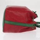 LOUIS VUITTON Epi Petit Noe Shoulder Bag Bicolor Green Red LV Auth ka2062-3