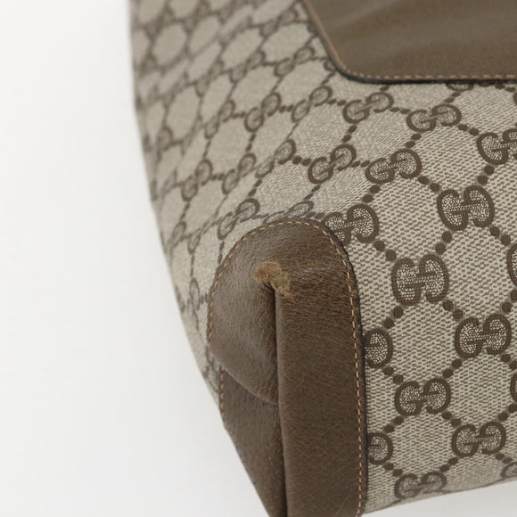 GUCCI GG Supreme Tote Bag PVC Beige Gold 002 103 1301 Auth ka2063