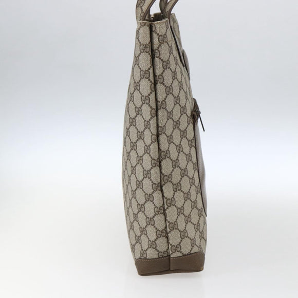 GUCCI GG Supreme Tote Bag PVC Beige Gold 002 103 1301 Auth ka2063