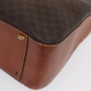 CELINE Macadam Canvas Shoulder Bag PVC Beige Gold Auth ka2067-13