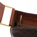 CELINE Macadam Canvas Shoulder Bag PVC Beige Gold Auth ka2067-18