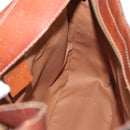 CELINE Macadam Canvas Shoulder Bag PVC Beige Gold Auth ka2067-21