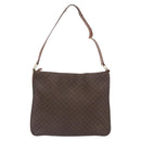 CELINE Macadam Canvas Shoulder Bag PVC Beige Gold Auth ka2067-3