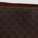 CELINE Macadam Canvas Shoulder Bag PVC Beige Gold Auth ka2067-4