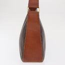CELINE Macadam Canvas Shoulder Bag PVC Beige Gold Auth ka2067-5