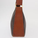 CELINE Macadam Canvas Shoulder Bag PVC Beige Gold Auth ka2067-6