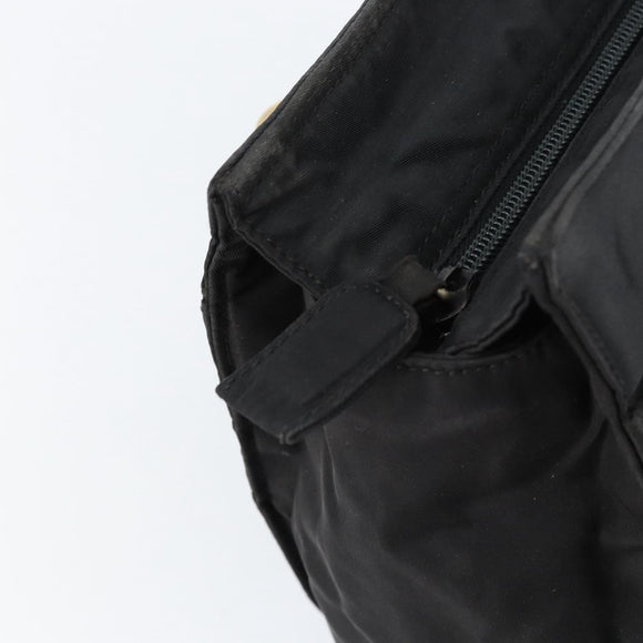 PRADA Chain Hand Bag Nylon Black Silver Auth ka207