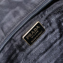 PRADA Chain Hand Bag Nylon Black Silver Auth ka207-15