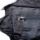 PRADA Chain Hand Bag Nylon Black Silver Auth ka207-19