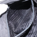 PRADA Chain Hand Bag Nylon Black Silver Auth ka207-20