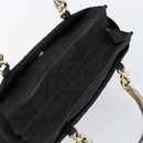 PRADA Chain Hand Bag Nylon Black Silver Auth ka207-6