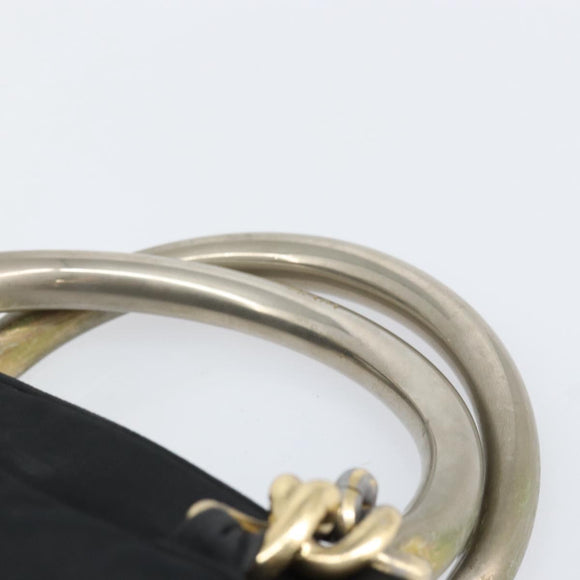 PRADA Chain Hand Bag Nylon Black Silver Auth ka207