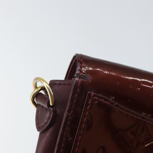 LOUIS VUITTON Monogram Vernis Rossmore PM Tasche Rouge Fauviste M91547 LV Auth ka2074