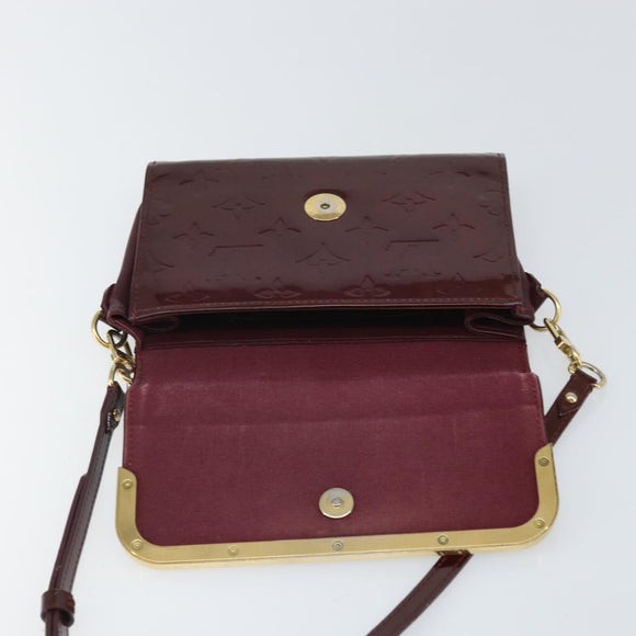 LOUIS VUITTON Monogram Vernis Rossmore PM Tasche Rouge Fauviste M91547 LV Auth ka2074