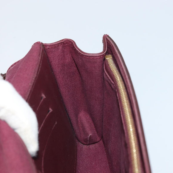 LOUIS VUITTON Monogram Vernis Rossmore PM Tasche Rouge Fauviste M91547 LV Auth ka2074