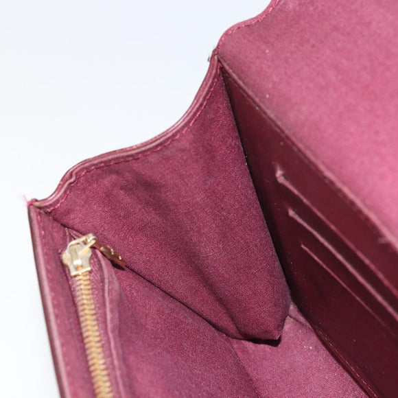 LOUIS VUITTON Monogram Vernis Rossmore PM Tasche Rouge Fauviste M91547 LV Auth ka2074