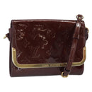 LOUIS VUITTON Monogram Vernis Rossmore PM Tasche Rouge Fauviste M91547 LV Auth ka2074-1